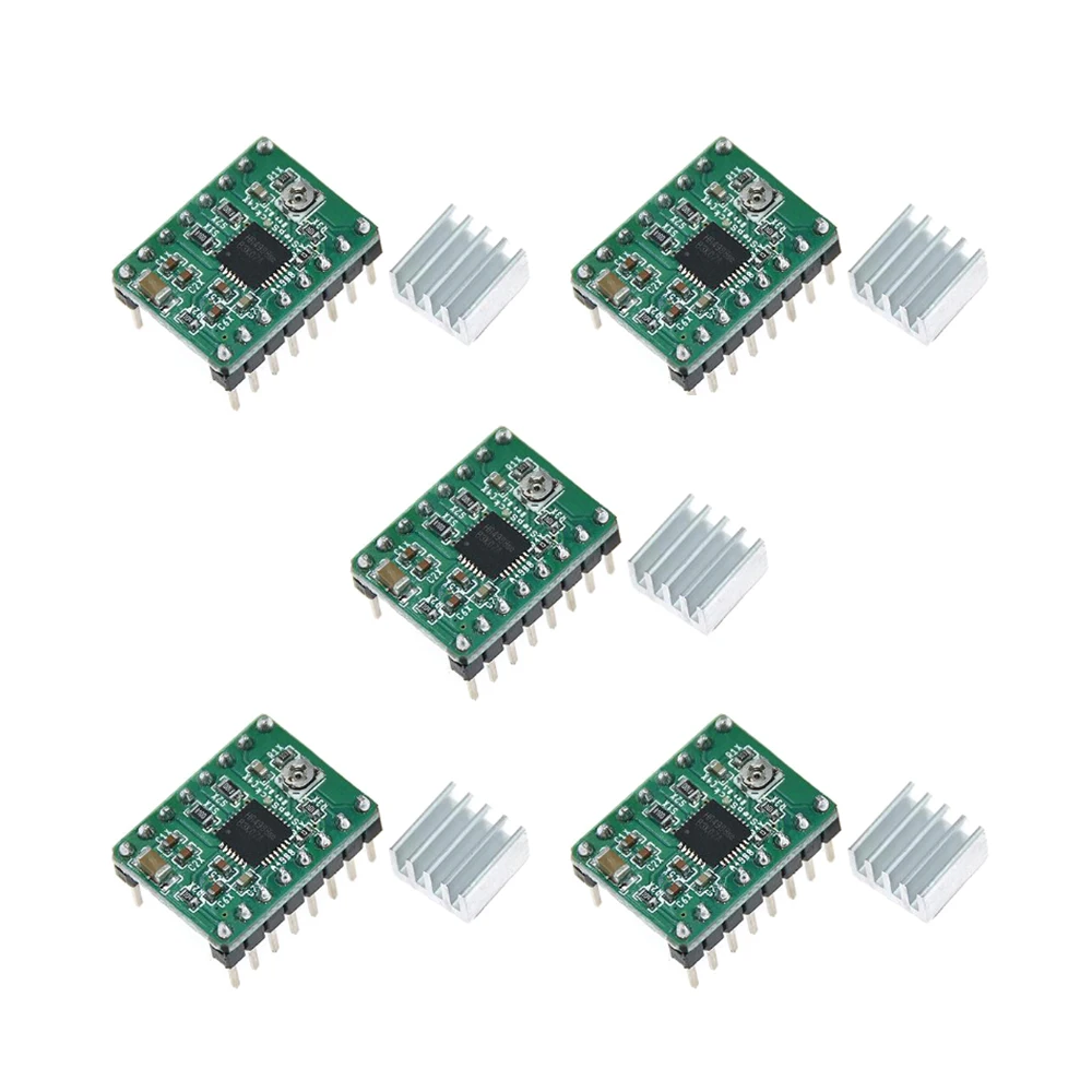 Шаговый Драйвер A4988 + радиатор для запчастей 3D-принтера Reprap 5 шт. | Обустройство