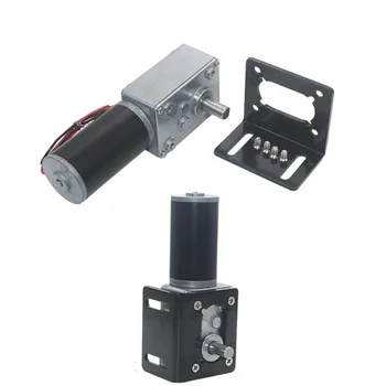 

5840-31zy DC12V 24V Strong Torque Turbo Worm Geared Motor Type-D Shaft High Power Reversed Low Speed Big Worm Gear Motor