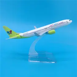 16 см 1/400 весы Boeing B737 Jin Air модель самолета литой под давлением сплав пластиковые воздушные рамы подарки игрушки самолеты самолет с