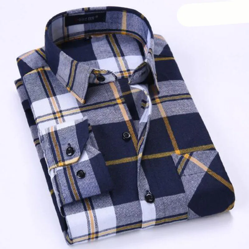Мужские однобортные рубашки с принтом в клетку Camisa, фланелевые удобные дышащие рубашки из чистого хлопка, весенняя одежда Vestido