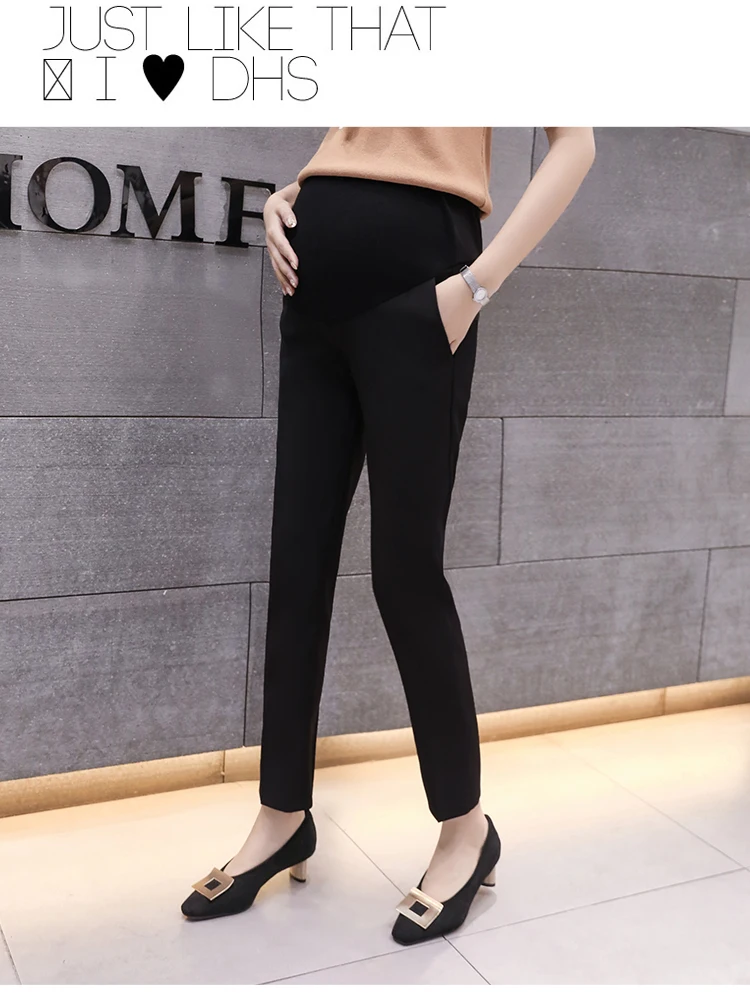 Pregnant trousers spring- summer trousers for maternity work pregnant women's suit straight pants maternity clothes for women