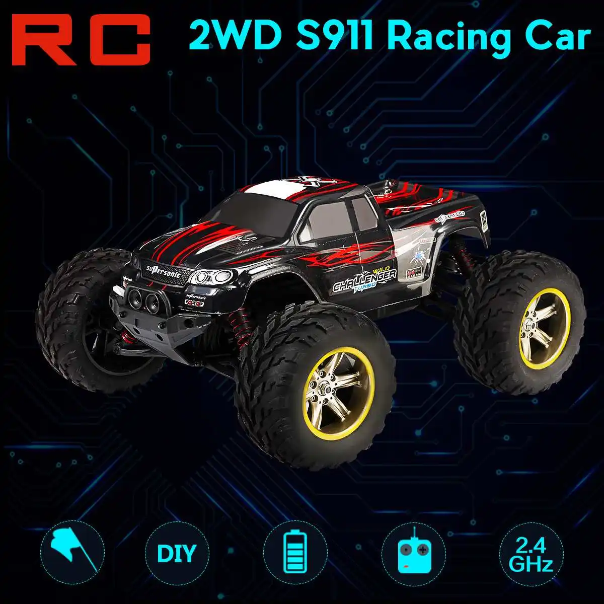 S911 внедорожный Радиоуправляемый автомобиль непроницаемый RC SUV Coche 1/12 2,4 GHz 2WD 6CH Alta Velocidad управляемый пульт дистанционного управления для детей мальчиков