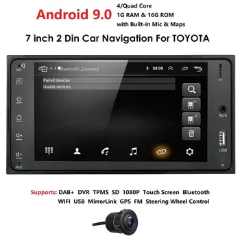 

Android 9.0 Autoradio 2 Din Car Radio 7'' HD Touch Screen Car Radio Player Mirror Link For Toyota Corolla Prado Audio Player