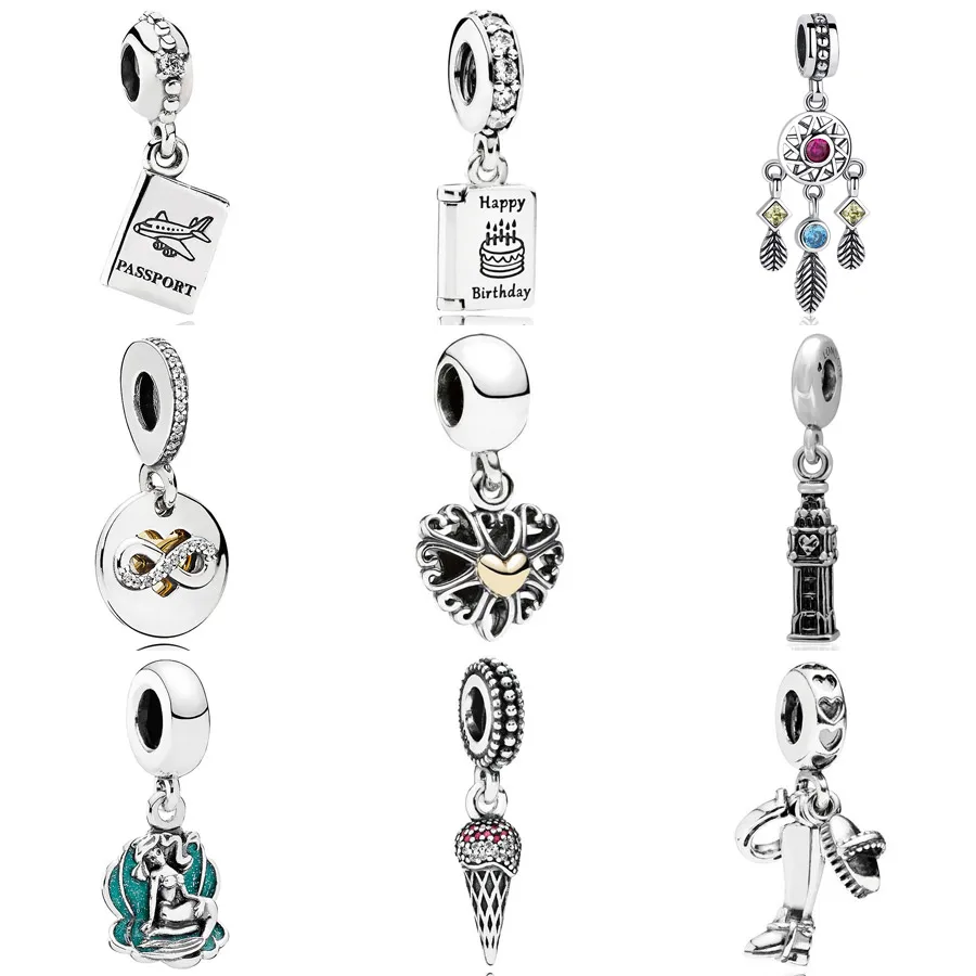 

Birthday Wishes Passport Dreamcatcher Heart Of Infinity Big Ben Pendant Charm Fit Pandora Bracelet 925 Sterling Silver Beads