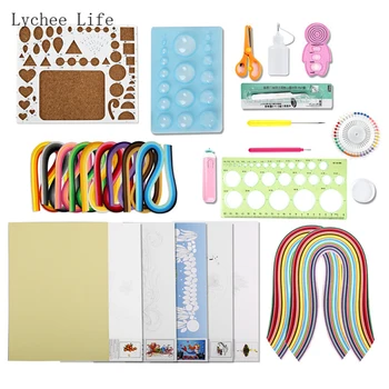 

Lychee Life The Most Complete Quilling Paper Set Color Paper Drawing Material Package Beginners Tool Board