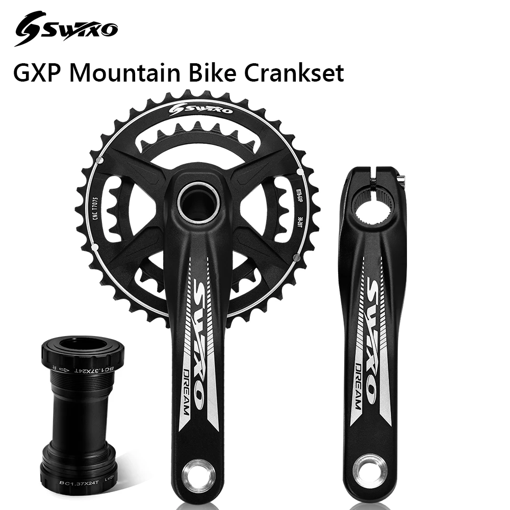 SWTXO Mountain Bike Crankset GXP Integrated Molding Double Chainrings