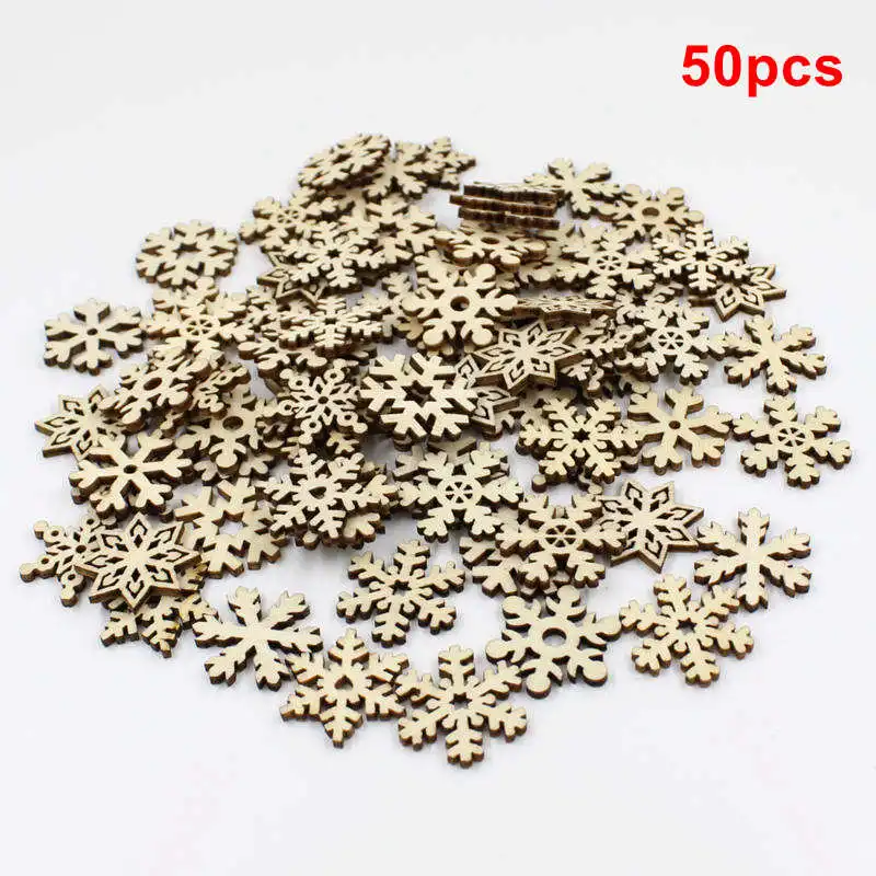 50pcs 50/100 шт./лот декоративная снежинка кнопки Рождественская Снежинка для поделок ручной патчи с фокусным расстоянием 25 мм ручной работы Рождественский значок - Цвет: 50pcs