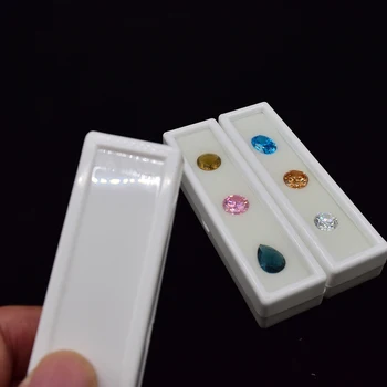 

Gemstone display box jewelry boxes organizer gem holder storage for diamond beads pandora charms pendnat packaging case