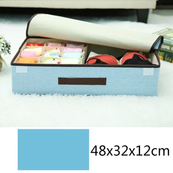 

Foldable Underwear Sock Bra Tie Storage Box Multi Grid Divider Closet Organizer 48*32*12cm Clothes Storage Save Space
