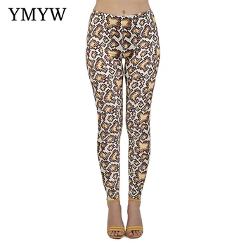 

YMYW High Elasticity Casual Sexy & Club 3D Snake pattern PrintedLeggings Gym Women Fitness Ankle-length Slim ласины для женщин