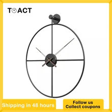 Wall Clock Modern Design Large Metal Nordic Style Wall Wathces Household Bedroom Iron Art Clocks Wall Watch Home Decor 40CM