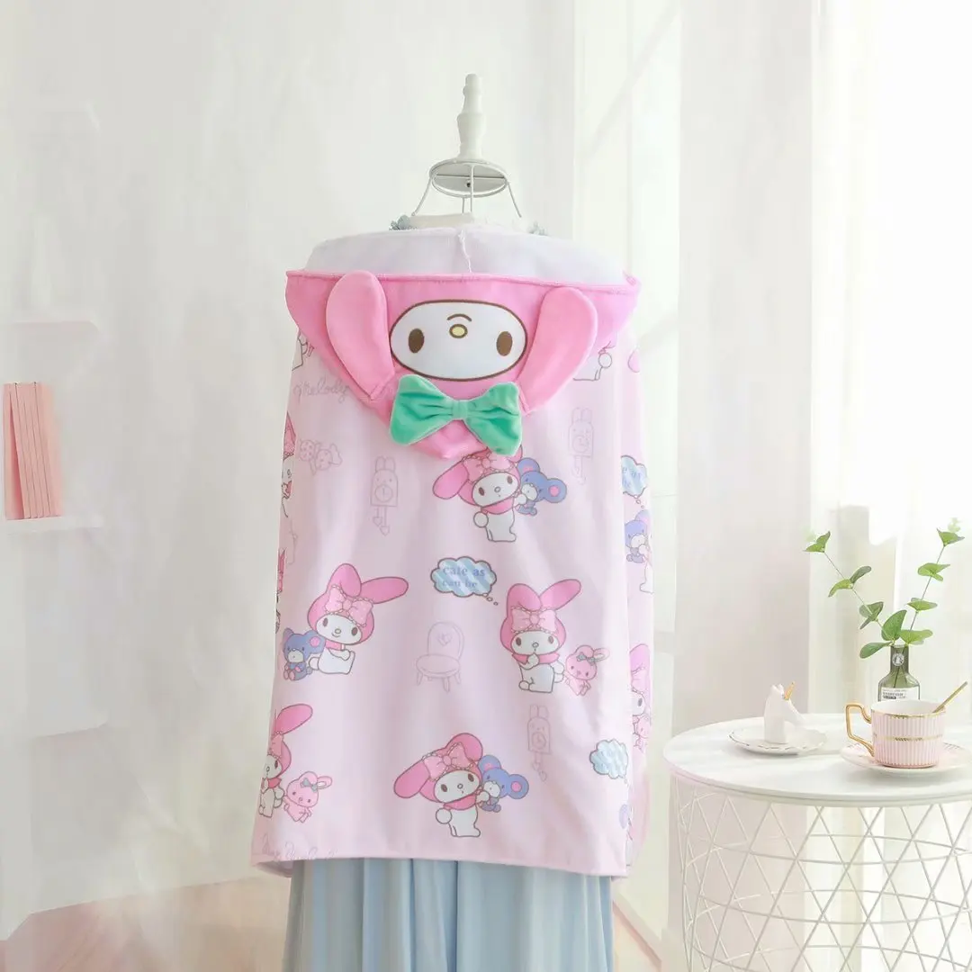 Мультфильм Sanrio, Hello Kitty с рисунками из мультфильма «My Melody Cinnamoroll PomPurin маленький Две звезды детское махровое полотенце халат пляжный халат Одеяло