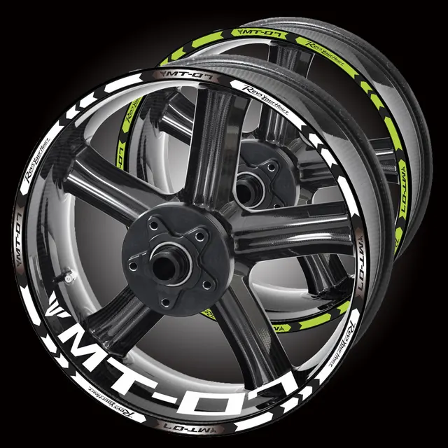 Motocicleta reflexiva mt07 roda adesivos aro decalque logo definido para yamaha mt 07 2020 2021 1