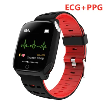 

Smart Bracelet ECG+PPG Monitor Smart Watch Sport Fitness Tracker Heart Rate Blood Pressure Wristband Waterproof Weather Forecast