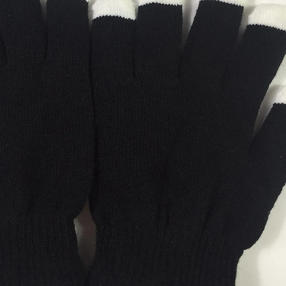 Kids LED Gloves Flashing Luminous Full Finger Gloves Halloween Dance Rave Party Props