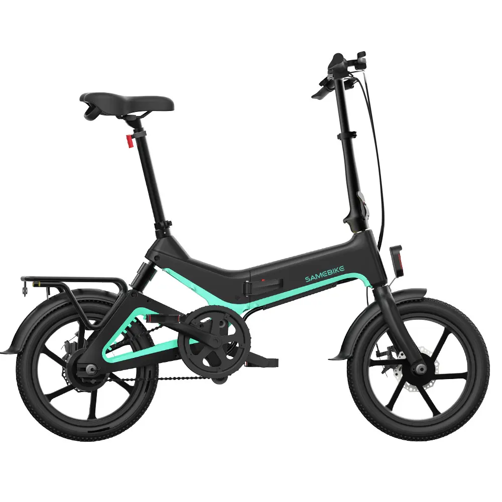 [EU Direct] Samebike JG7186 36 в 250 Вт 7.5ач 16 дюймов складной электрический велосипед мопед 25 км/ч Максимальная скорость 65 км Диапазон электровелосипед ЕС вилка - Цвет: Черный