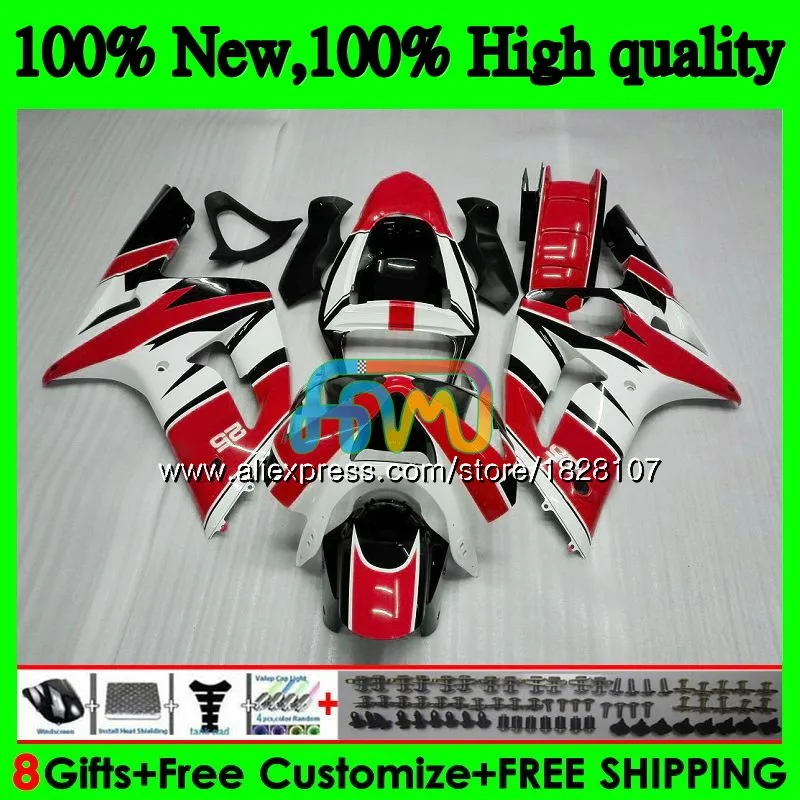 Корпус для KAWASAKI 600CC ZX600 ZX636 12BS. 0 ZX 636 6 R ZX 6R 03 04 ZX-636 ZX-600 ZX-6R ZX6R 03 04 2003 2004 Обтекатель, цвет красный, белый, Лидер продаж