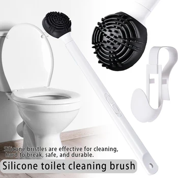 

Silicone Toilet Cleaning Brush Detachable Long Handle Durable Cleaning Tool Bathroom Accessories SUB Sale