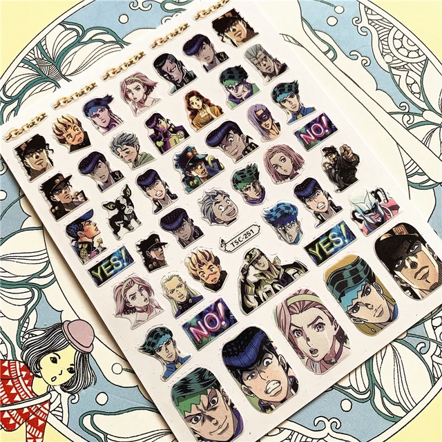 TSC-293 TSC-287 Japanese cartoon anime clown character 3D Back glue Nail Art Stickers Decals Sliders Nail ornament decoration TSC-251