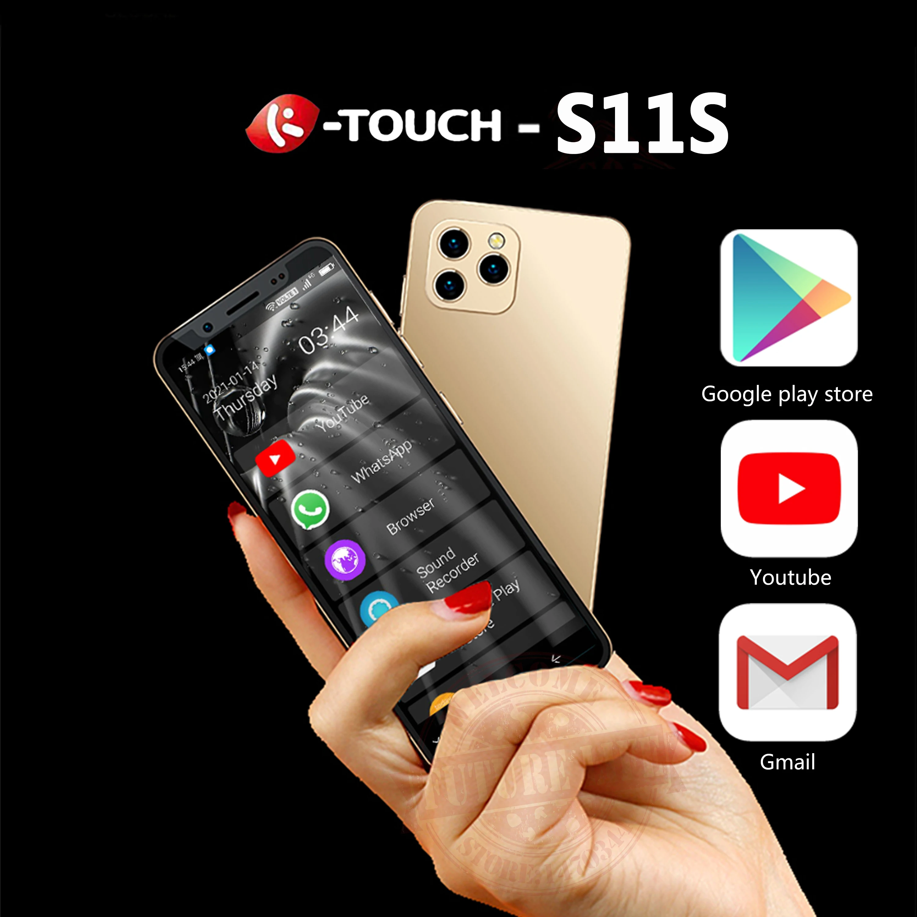 2021 Anica K TOUCH S11S Google Play Store 3G + 32G самый маленький Mini Dual 4G ультратонкий Экран 4 8 дюйма Face