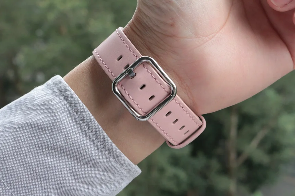 KINGBURGE классический ремешок с пряжкой для apple watch series 3 2 1 ремешок для iwatch из телячьей кожи с квадратной пряжкой современный дизайн