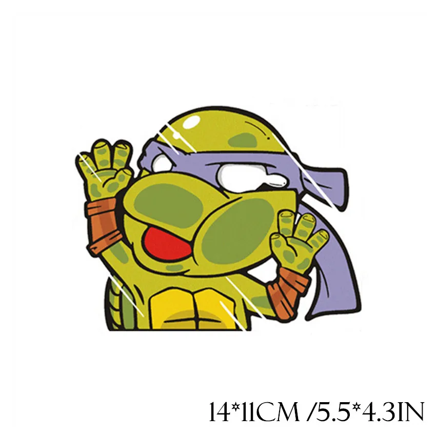 Z270 Ninja Turtles Супер Смешные Черепашки Ниндзя коллид стекло для стайлинга автомобиля 3d Виниловые наклейки для дома стены двери окна украшения мультфильм Плакат Фреска - Цвет: Z270 Ninja Turtles