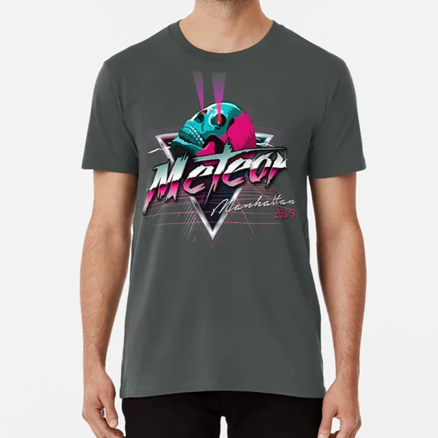 T Shirt Meteor Synthwave Darkwave 80 