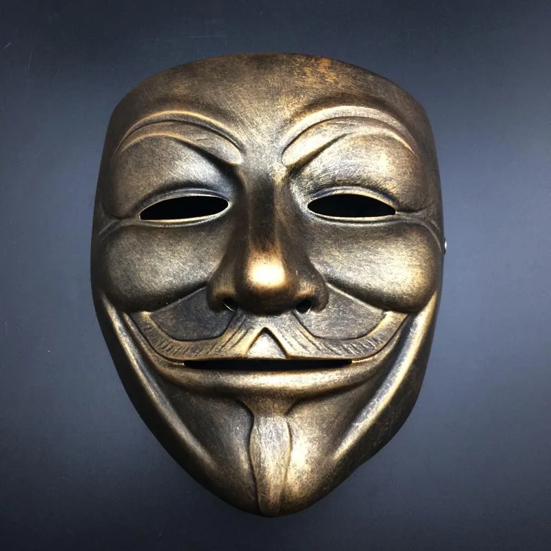 Хэллоуин V вендетта for Vendetta Маска полимерной пленки и телевидения ужас мяч Для мужчин COS Гай Фокс украшения