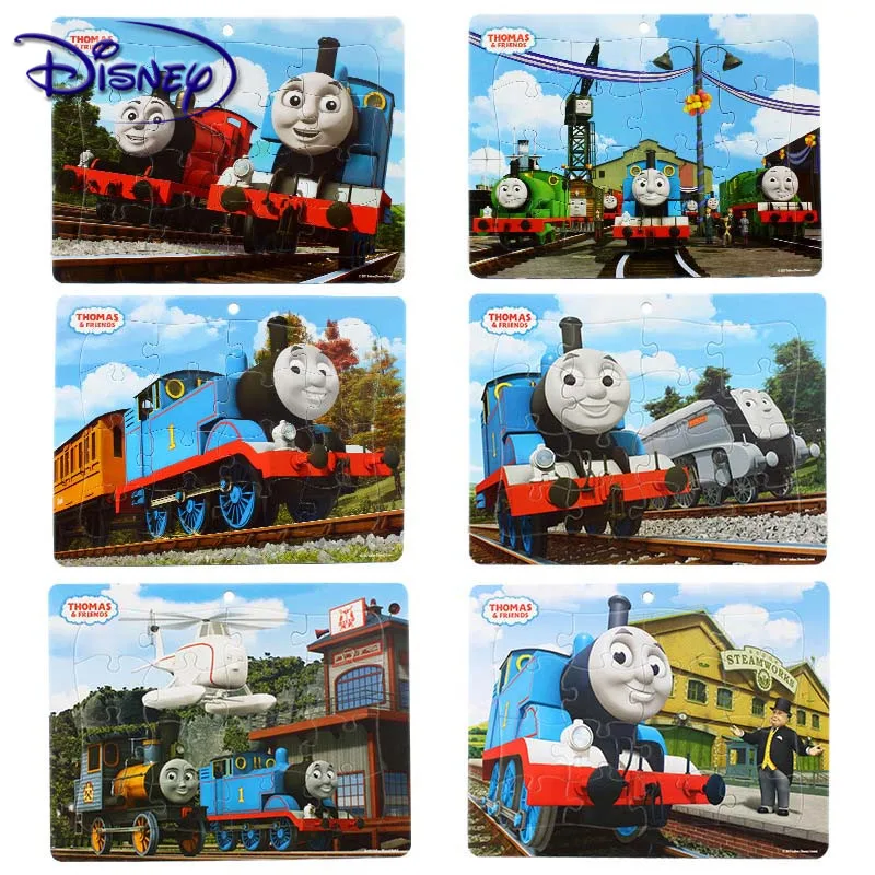 Train Paper Disney Cartoon Baby Child 16 Piece Box Puzzle - AliExpress