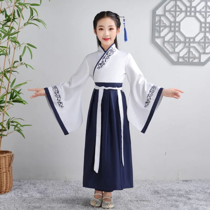 13 Hanfu для мальчиков и девочек, традиционный китайский национальный костюм, народное платье древней династии, праздничная Новогодняя одежда, костюм Тан, вечерние костюмы для костюмированной вечеринки - Цвет: 13