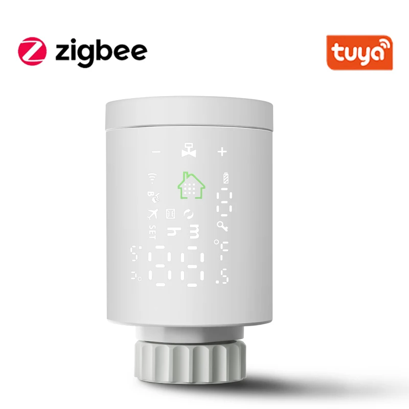 Tuya Smart ZigBee-válvula termostática programable para radiador, controlador de temperatura compatible con Alexa