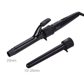 

Hair Curler 25mm with Interchangeable Ultra-Thin Curling Wands 19-25mm for Small Curls with Temperature Adjusted Dual Voltage 30