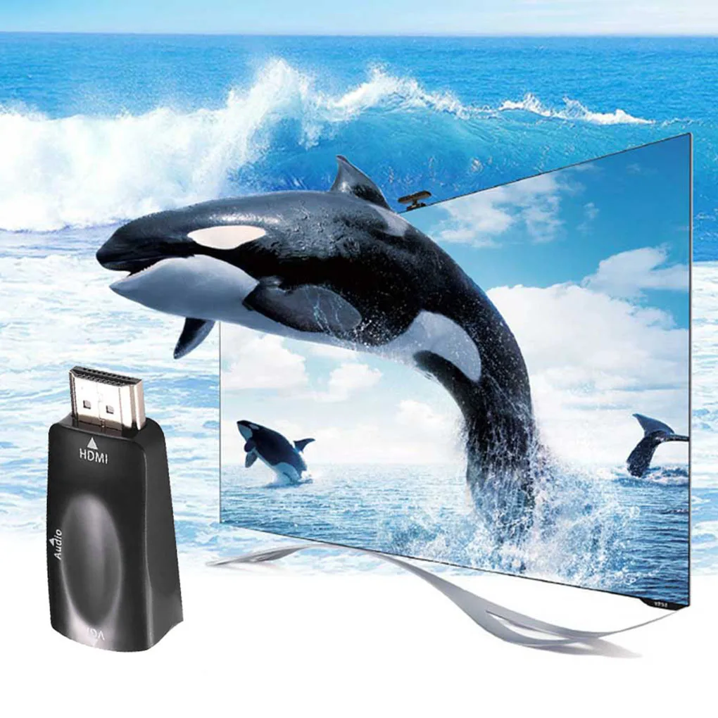 HDMI папа VGA 15 Pin Женский адаптер аудио кабель конвертер FHD 1080P 720P 480P для ПК ноутбука
