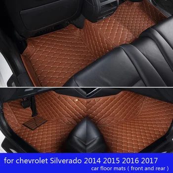 

Shenlao Universal Leather Custom car floor mats for chevrolet Silverado 2014 2015 2016 2017 car floor mats
