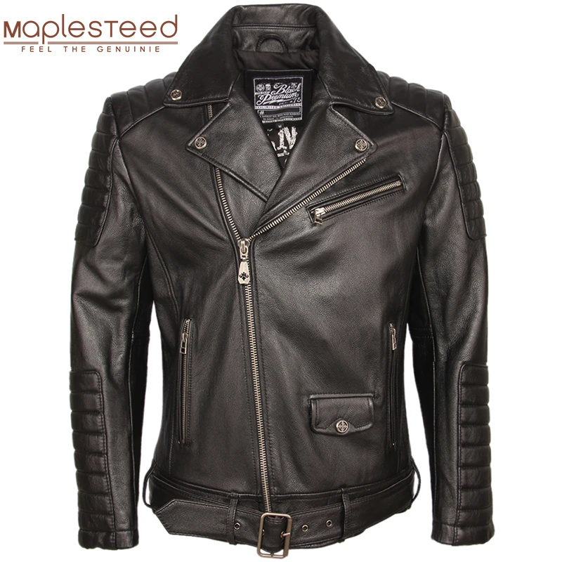 Мотоциклетная кожаная куртка мужские кожаные куртки 100% натуральная воловья кожа