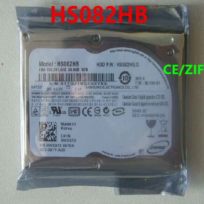 Original New HDD 80GB CE/ZIF 2MB 4200RPM 5MM For Internal