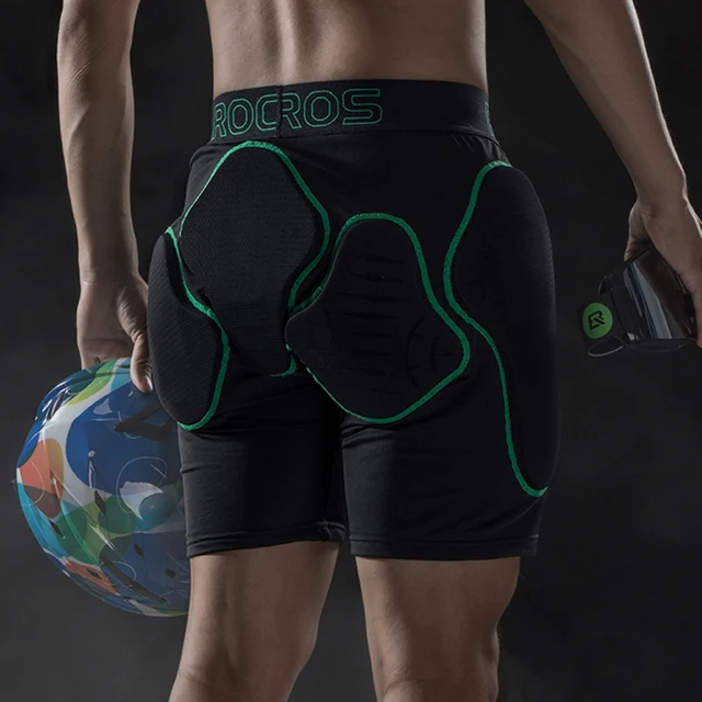 US $24.28 ROCKBROS Outdoor Skating Snowboarding Skiing Shorts SBR Padded Shock Protective Shorts For Ski Snow