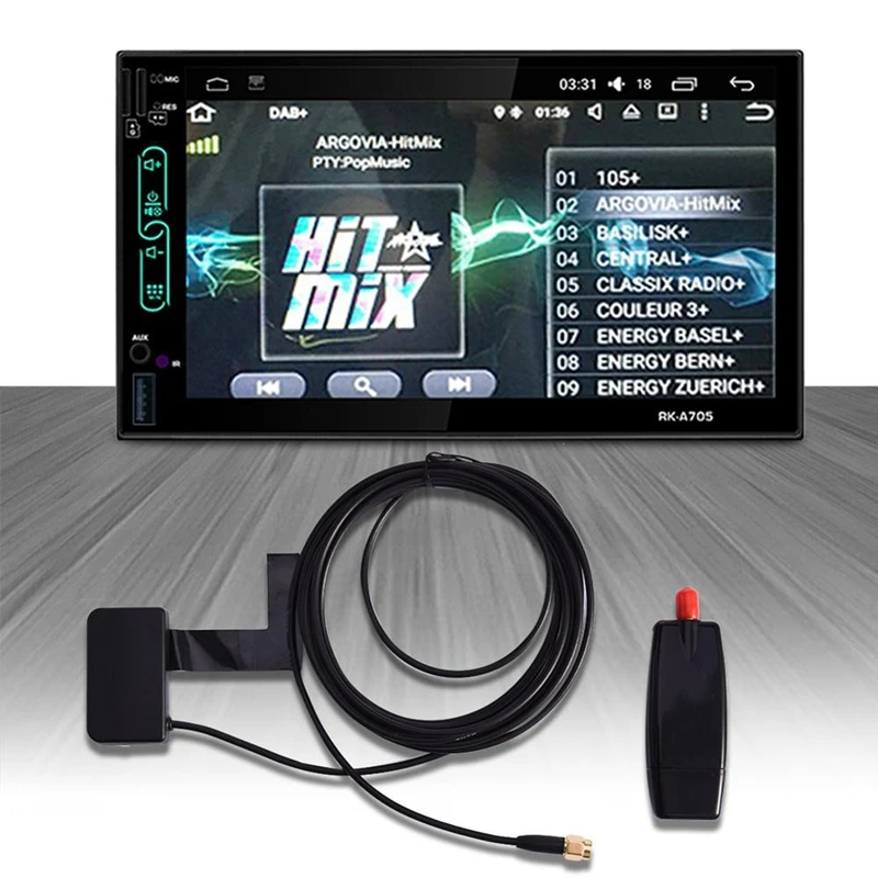 Автомобиль DAB антенна с разъемом USB адаптер приемник для Android 4,4 5,1 6,0 7,1 Автомобильный плеер применимо для Европы, Австралии адаптер Dab
