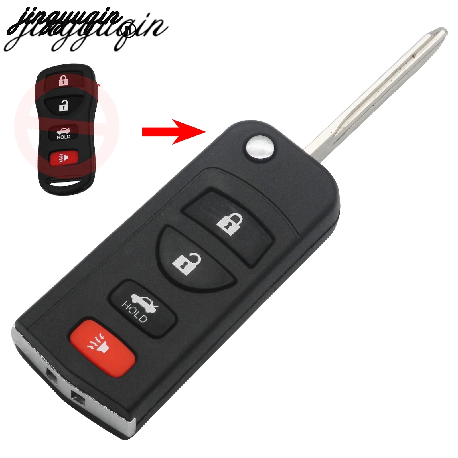 Чехол для выкидного ключа jingyuqin Cut/Uncut 3/4 INFINITI G35 I35 350Z Nissan Sentra Altima Maxima | Автомобили и