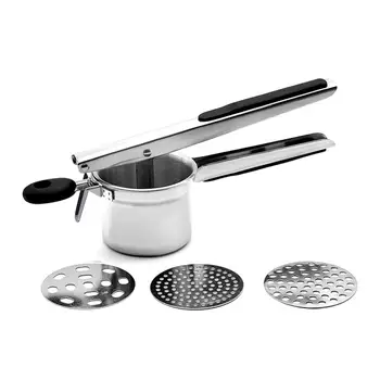 

SALES tainless Steel Potato Rammer Set with 3 Discs Fruit Vegetable Masher Juicer Squeezer Food Press Machine Kitchen Tools