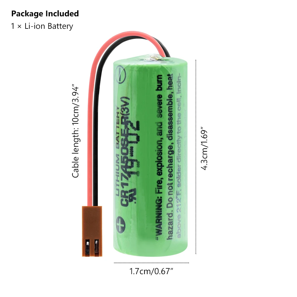 YCDC CR17450SE-R A98L-0031-0012 для Fanuc PLC Замена Батарея 3V 2500mAh батареи с резистор