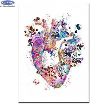 

DIY Diamond Painting Full Round Anatomical Organ Human Anatomy 5D Diamond Embroidery Mosaic Rhinestones Picture By Numbers