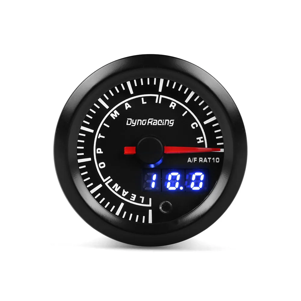 " 52 мм 7 цветов светодиодный двойной дисплей Boost gauge температура воды и масла Температура масла вольтметр давления воздуха топлива коэффициент EGT Тахометр Автомобильный датчик - Цвет: Air fuel ratio gauge