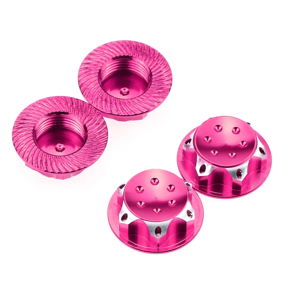 

4PCS Wheel Hub Cover Nut Anti-dust Cover 17mm Hex Nut Adapter for Traxxas Hobao Team-C Losi HSP Redcat 1/8 RC Model Car