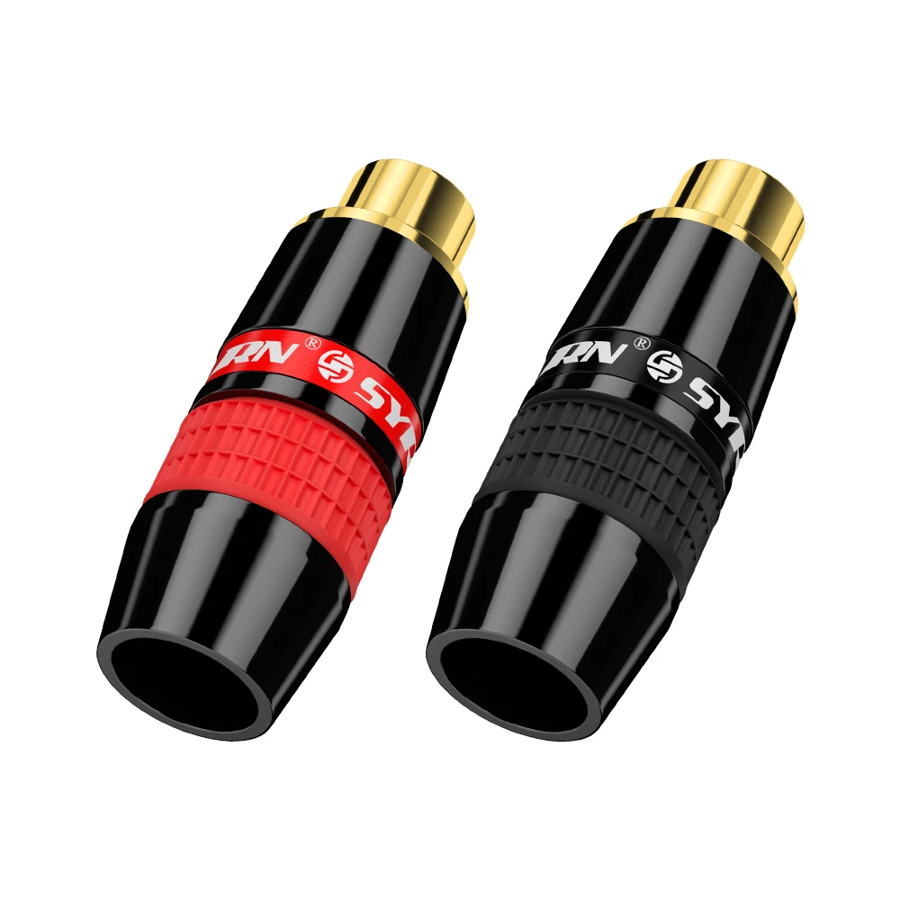 Высококачественный золотой разъем RCA для аудио и видео адаптер Hi Fi DIY кабеля