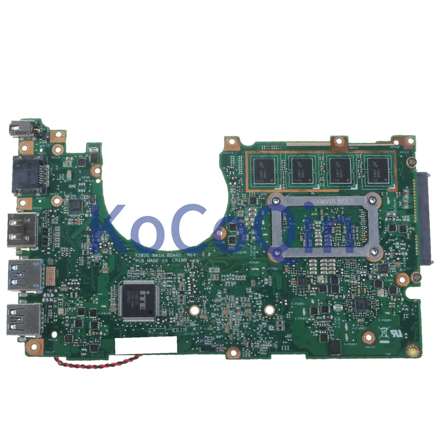 Материнская плата ноутбука KoCoQin для ASUS X202E X201E S200E Q200E материнская плата REV.2.0 CELERON 847 2G ram