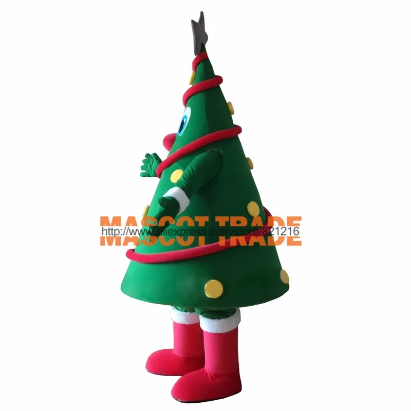 Hot Sales Green Christmas Tree Mascot Costume for Halloween party event