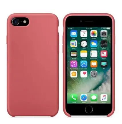 Роскошный официальный силиконовый чехол для iPhone 6 6s 7 8 Plus, чехол с жидким логотипом для Apple iPhone 11 X XS Max XR 11pro MAX, чехол - Цвет: JTGJ-Camellia Red