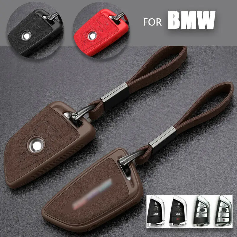 Leather+tpu Car Key Fob Case Cover For Bmw X1 X2 X3 X4 X5 X6 X7 2 3 5 6 ...