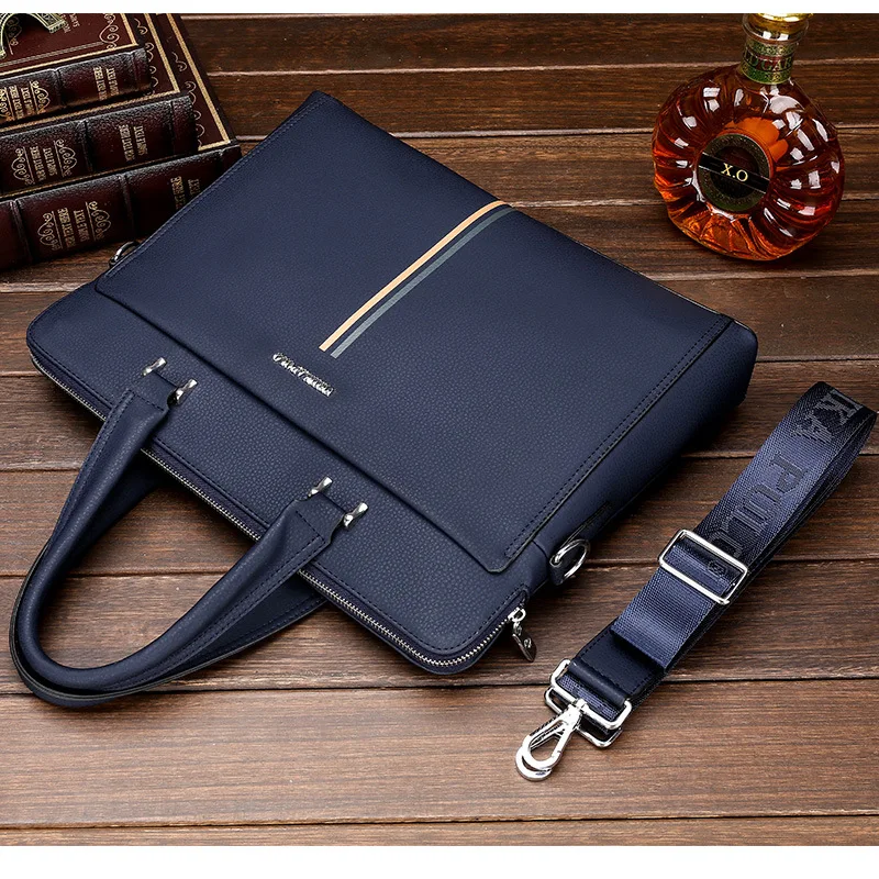 

Men Business Hand Leather Shoulder-bag MEN'S Messenger Bag Cross Handbag Men's Briefcase Customizable Logo